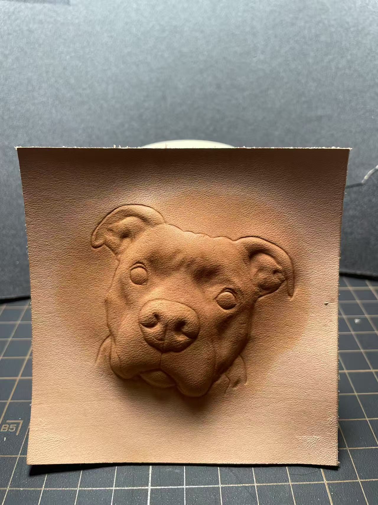 Handmade Dog Leather Carving Keychain | Hand-made Pup Memorial| Personalized Pet Sculpture Portrait | Customized Dog Memory